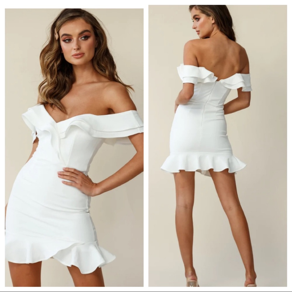 White cocktail dress